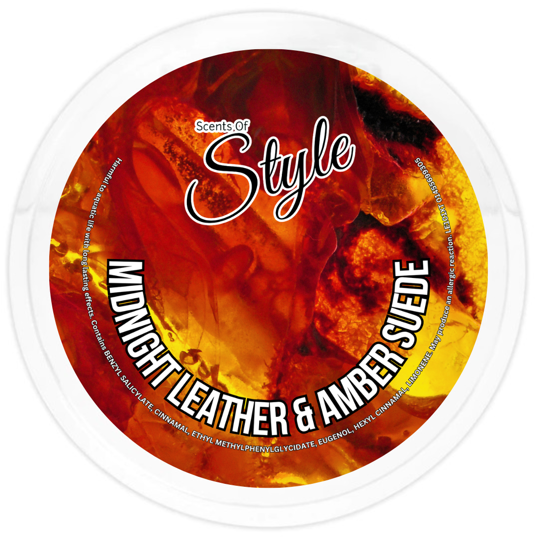 Midnight Leather & Amber Suede 2oz Segment Pot