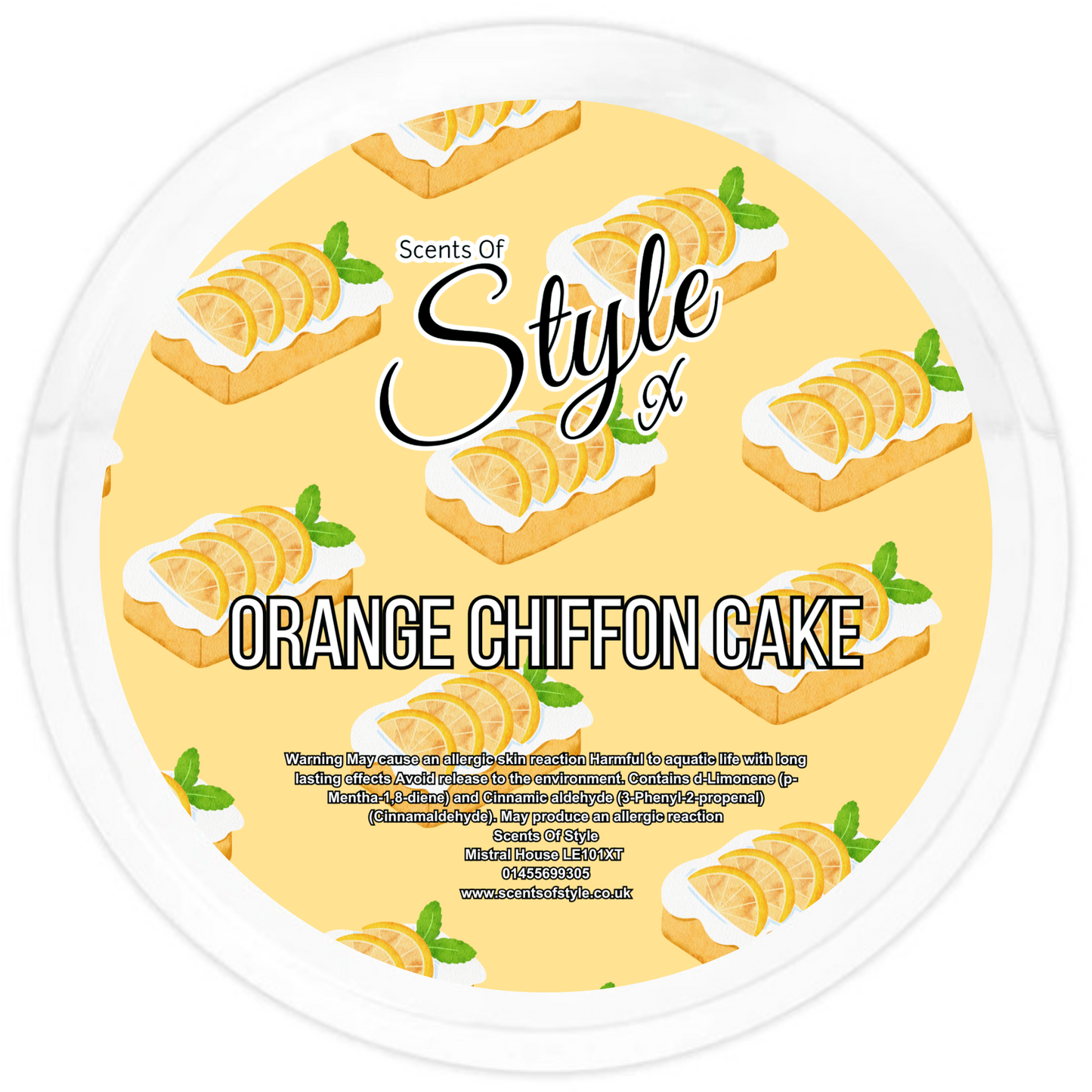 Orange Chiffon Cake 2oz Segment Pot
