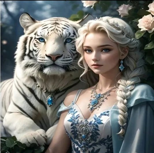 Frozen Princess & Tiger Diamond Kit